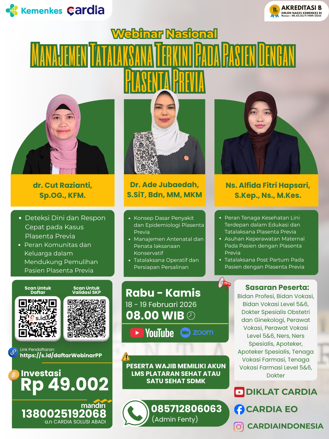 Gambar Webinar Nasional: Manajemen Tatalaksana Terkini Pada Pasien Dengan Plasenta Previa